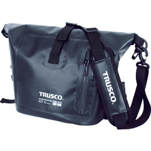TRUSCO Waterproof Tarpaulin Shoulder Bag Black TSB-BK 1 pc