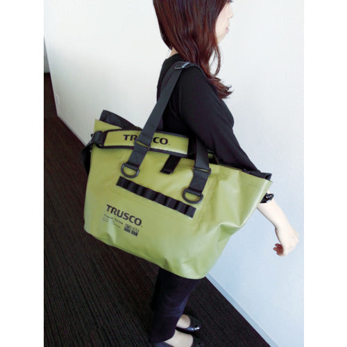 ＴＲＵＳＣＯ　防水ターポリントートバッグ　Ｌサイズ　ブラック　TTBL-BK　1 個