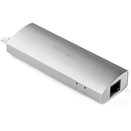 StarTech USB Hub/USB 3.0/USB-A - 3x USB-A/LAN/Bus Powered/Silver ST3300G3UA 1 Box
