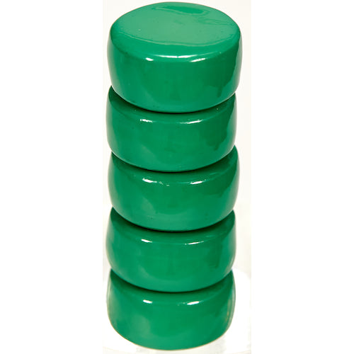 TRUSCO Ferrite Polyamide Magnet Φ18 Green 5 Pieces TFP18-5-GN 1 Bag