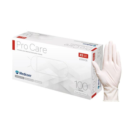 【業務用】プロケア ラテックスグローブ パウダーフリー XSサイズ 100枚入 1 個