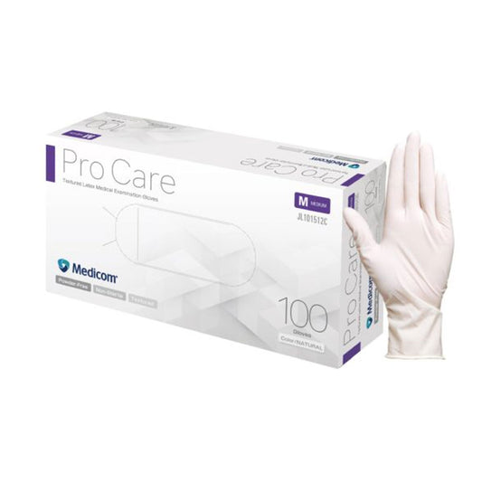 【業務用】プロケア ラテックスグローブ パウダーフリー Mサイズ 100枚入 1 個