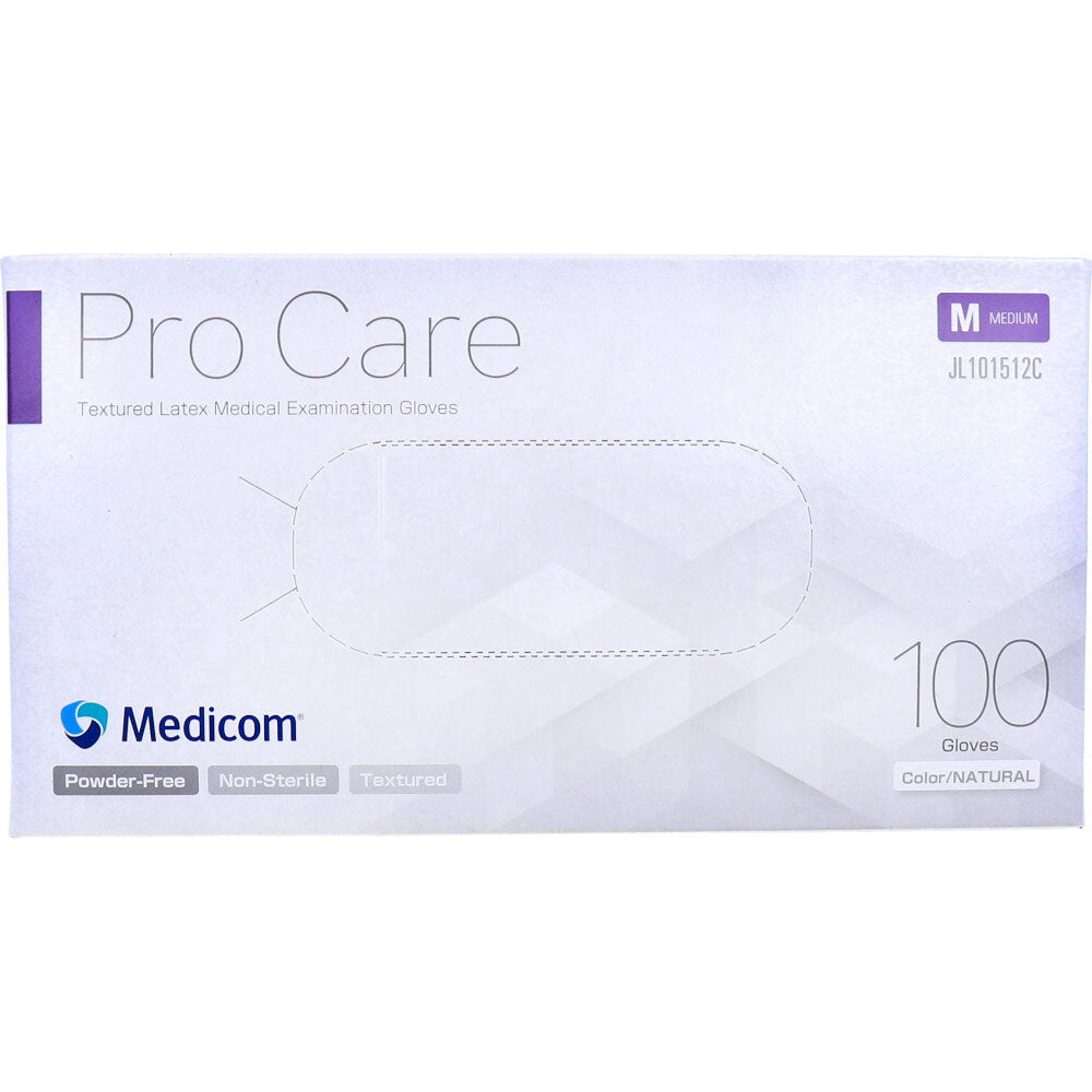 【業務用】プロケア ラテックスグローブ パウダーフリー Mサイズ 100枚入 1 個