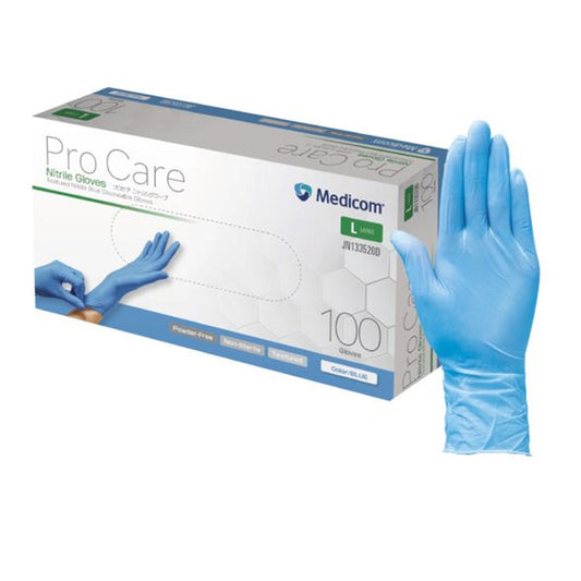 [For commercial use] Procare Nitrile Gloves Blue L Size 100 pieces 1 piece