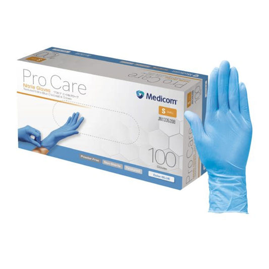 [For commercial use] Procare Nitrile Gloves Blue S Size 100 pieces 1 piece