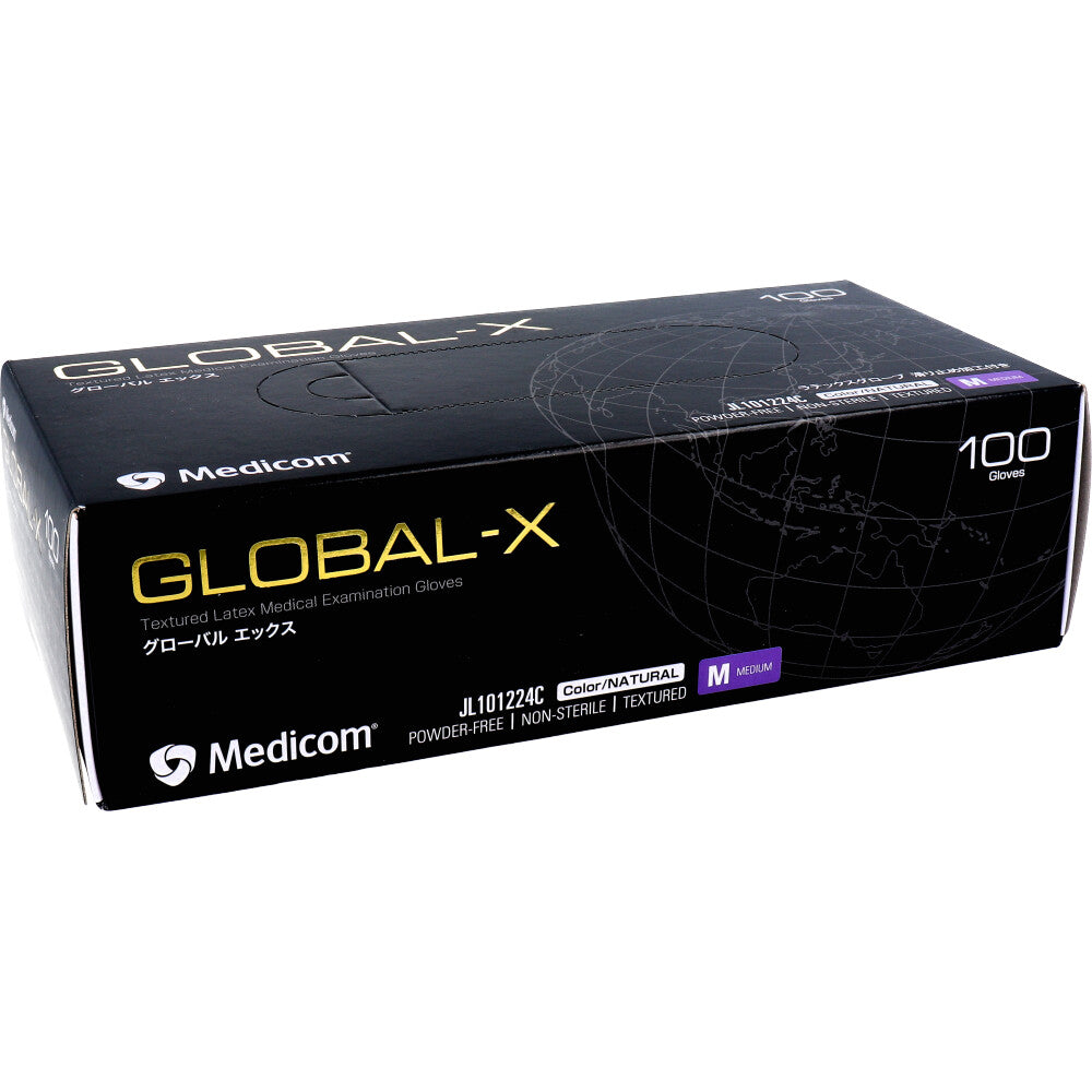 [Outlet] [For commercial use] Globalx Latex Powder Free M size 100 sheets 1 unit