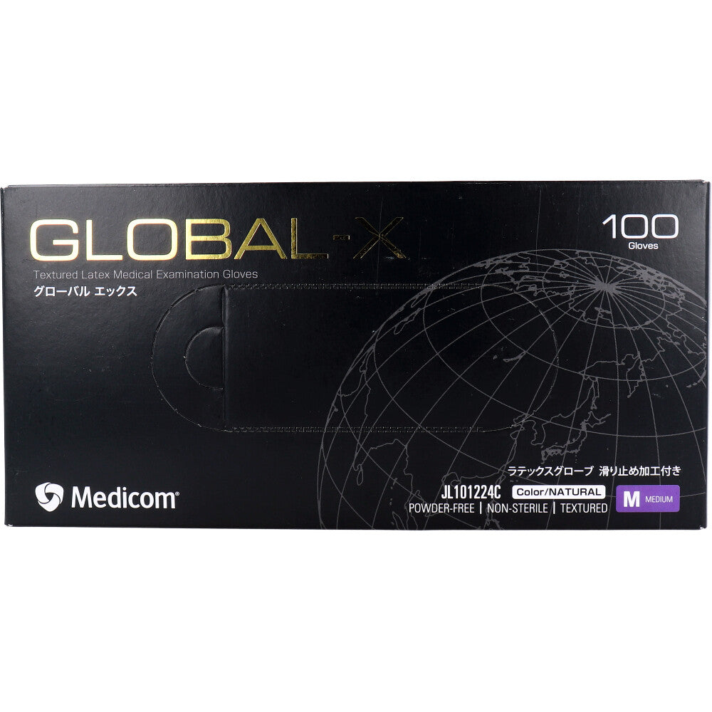 [Outlet] [For commercial use] Globalx Latex Powder Free M size 100 sheets 1 unit