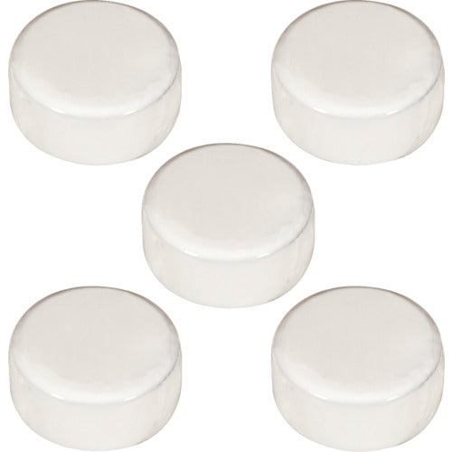TRUSCO Ferrite Polyamide Magnet Φ18 White 5 Pieces TFP18-5-W 1 Bag