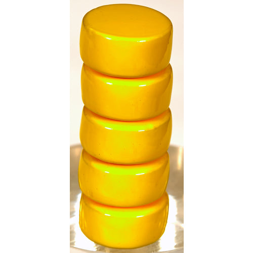 TRUSCO Ferrite Polyamide Magnet Φ18 Yellow 5 pieces TFP18-5-Y 1 bag