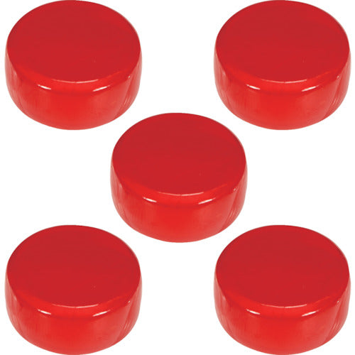 TRUSCO Ferrite Polyamide Magnet Φ30 Red 5 Pieces TFP30-5-R 1 Bag