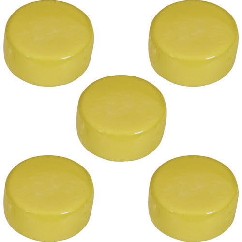 TRUSCO Ferrite Polyamide Magnet Φ30 Yellow 5 Pieces TFP30-5-Y 1 Bag