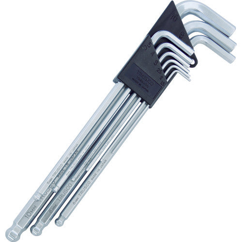 TRUSCCO 각도 굽힘 볼 포인트 육각봉 렌치 세트 9개 세트 TBRK-9S 1 S