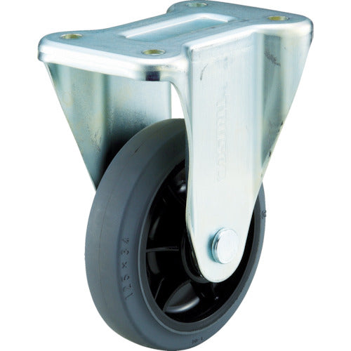 TRUSCO Grand Cart Fixed Caster φ125 Rubber Wheel TYPMR-125NWRB-G 1 pc