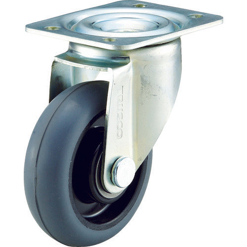 ＴＲＵＳＣＯ　グランカート用　自在キャスターφ１００　ゴム車　TYS-100NRB-G　1 個