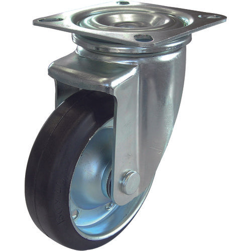 TRUSCO Grand Cart Swivel Caster φ100 Conductive Rubber Wheel TYS-100WE 1 pc