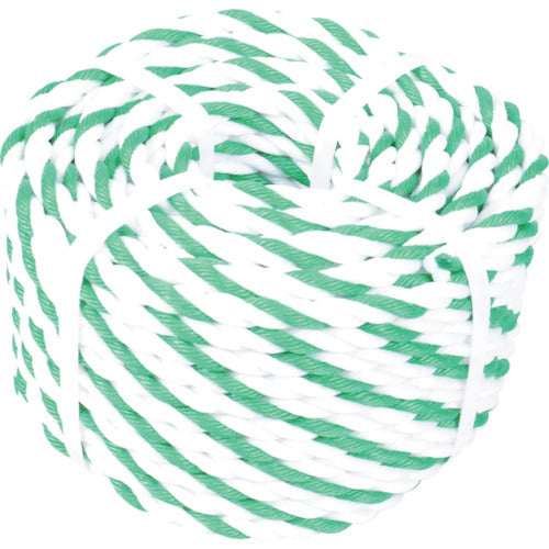 TRUSCO marker rope, 3 strands, 7.5mm x 30m, white/green, R-930WGN, 1 roll