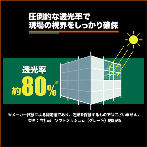 ＴＲＵＳＣＯ　ライトクリアメッシュシート　幅３．６ｍＸ長さ５．４ｍ　クリア　LCM-3654-TM　1 枚