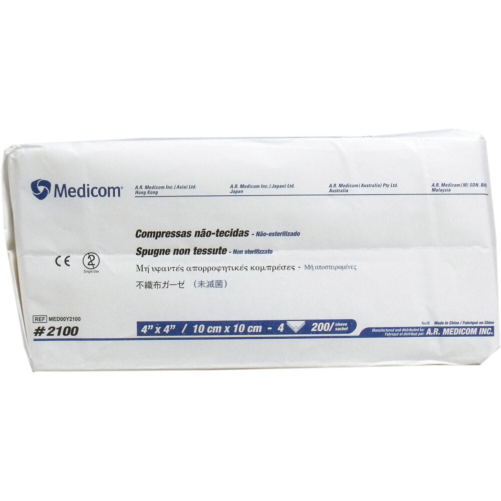 【업무용】부직포 거즈 4개 때 10cm×10cm 200장입 1개