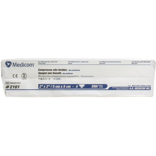 【업무용】부직포 거즈 4개 때 5cm×5cm 200장입 1개