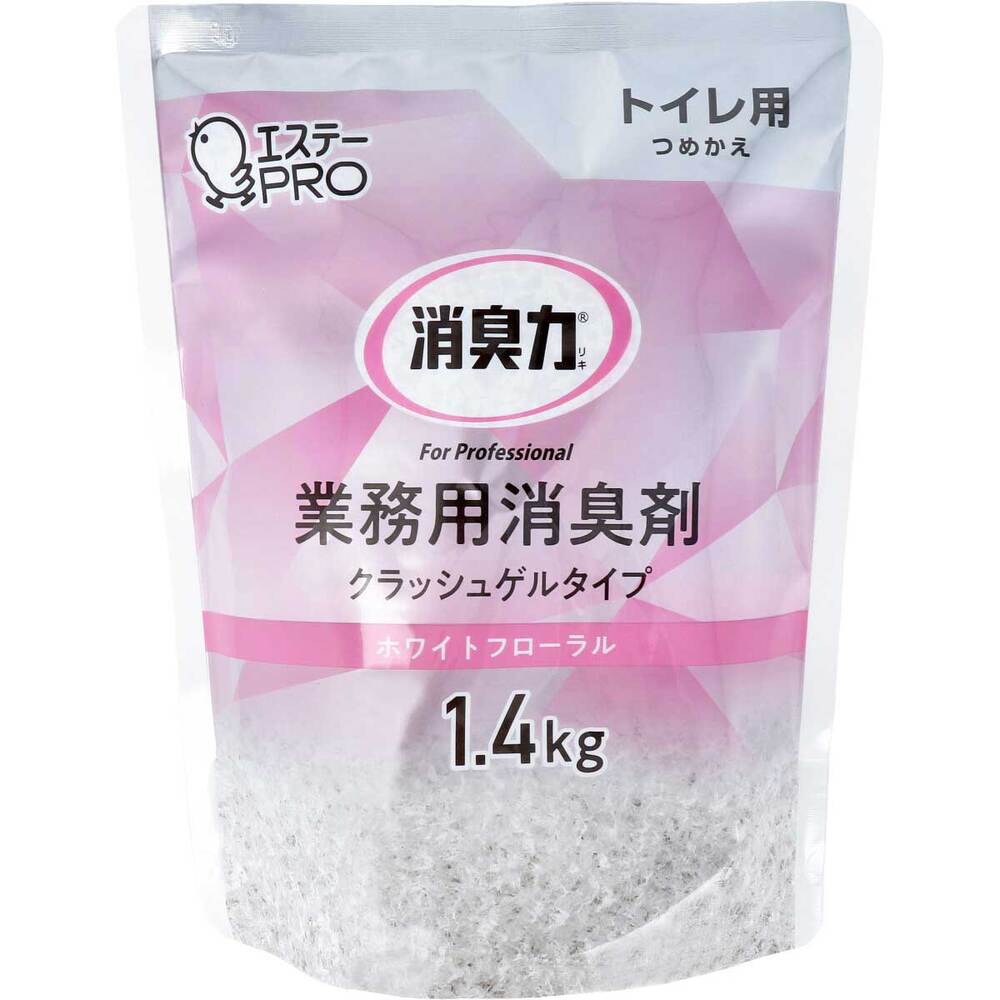 【アウトレット】消臭力 業務用 クラッシュゲルタイプ トイレ用 詰替用 ホワイトフローラル 1.4kg 1 個