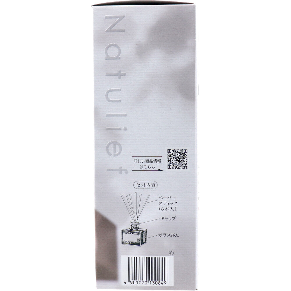 【아울렛】소취력 Natulief 현관・리빙용 리드 디퓨저 본체 화이트 릴리＆베르가못 80mL 1개