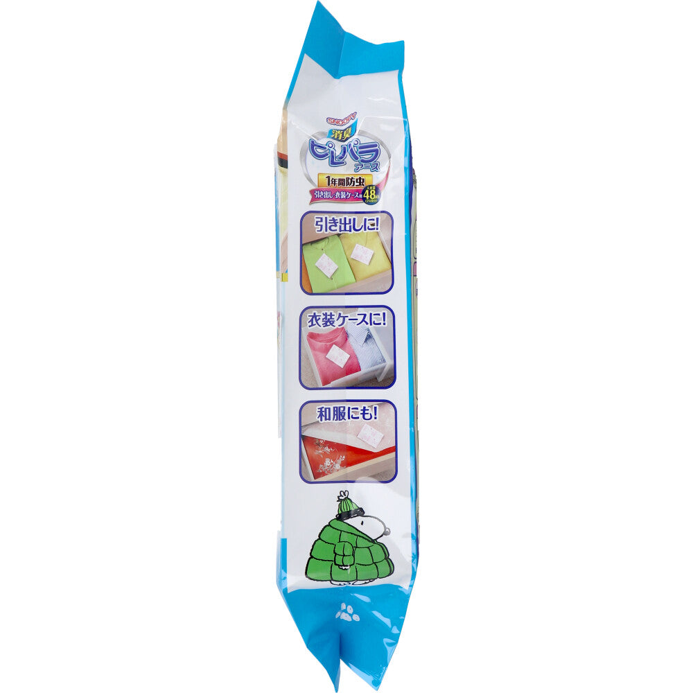 탈취 피레파라 어스 스누피 1년간 방충 서랍・의상 케이스용 해피 스위트 플라워 48개입 1개