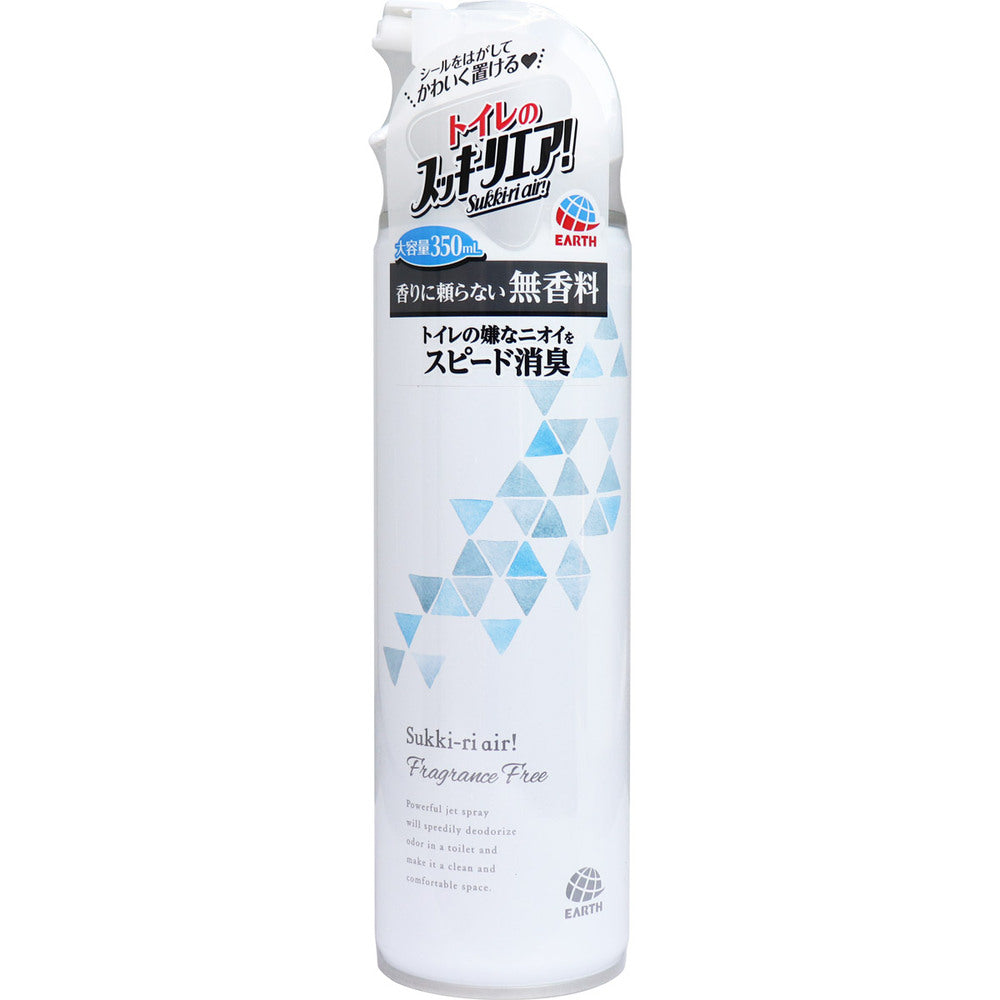 화장실의 깔끔한 공기! Sukki-ri air! 스프레이 무향료 350mL 1개