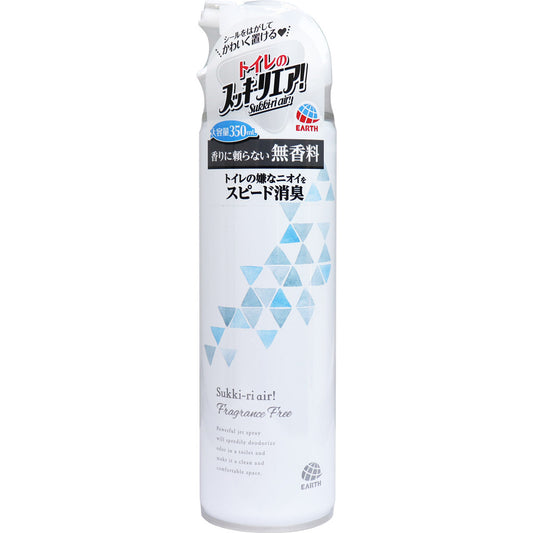 화장실의 깔끔한 공기! Sukki-ri air! 스프레이 무향료 350mL 1개