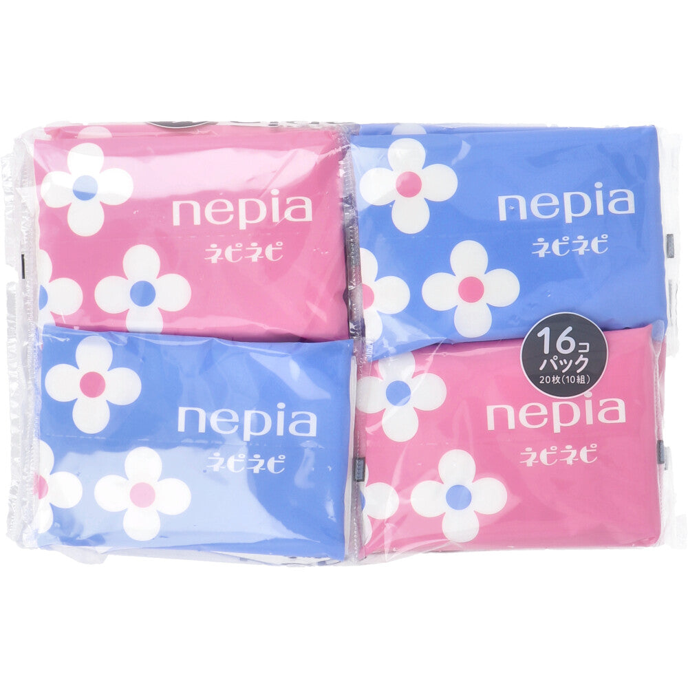 Nepia Nepinepi Pocket Tissue 20 sheets (10 packs) x 16 packs 1 unit