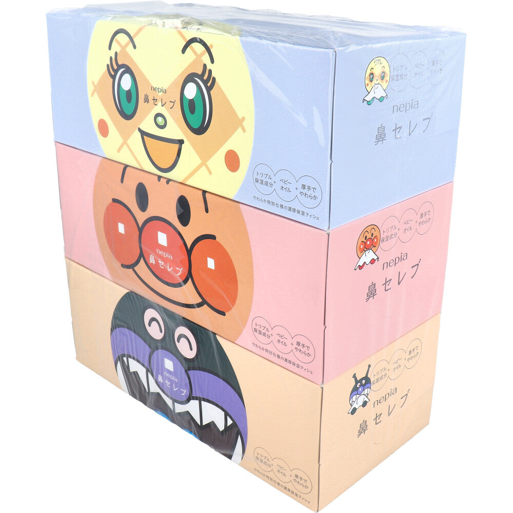 ネピア アンパンマン鼻セレブティシュ 360枚(180組)×3個 1 個