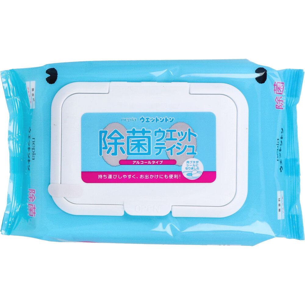 ネピア ウエットントン 除菌ウエットティシュ アルコール 無香料 50枚入 1 個