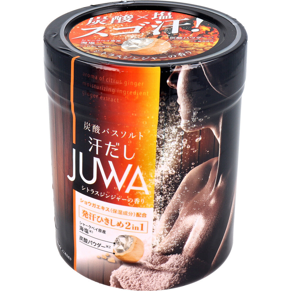땀 흘림 JUWA 탄산 목욕 소금 감귤류 생강 향기 500g 1 개