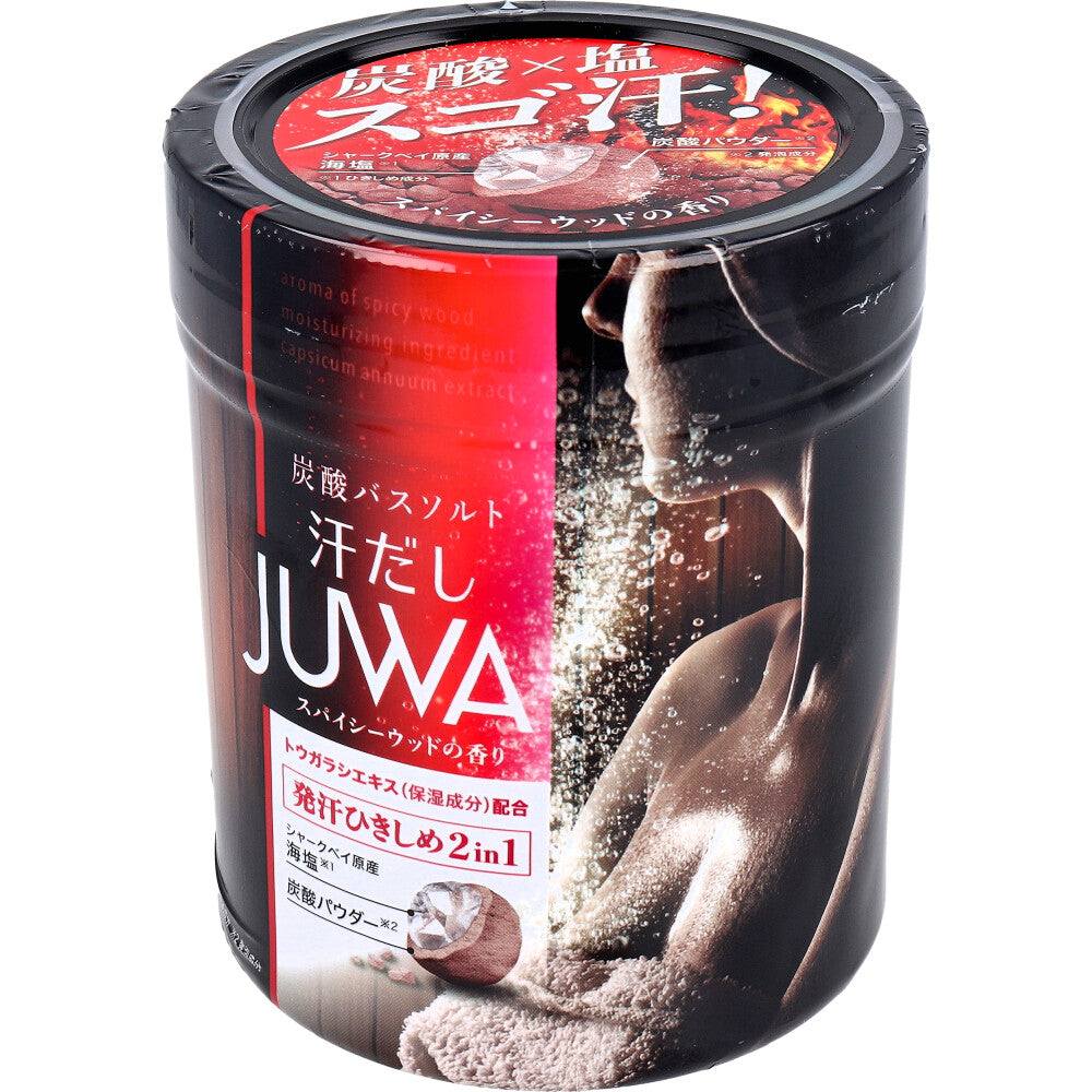 땀 흘림 JUWA 탄산 목욕 소금 매운 나무 향기 500g 1 개
