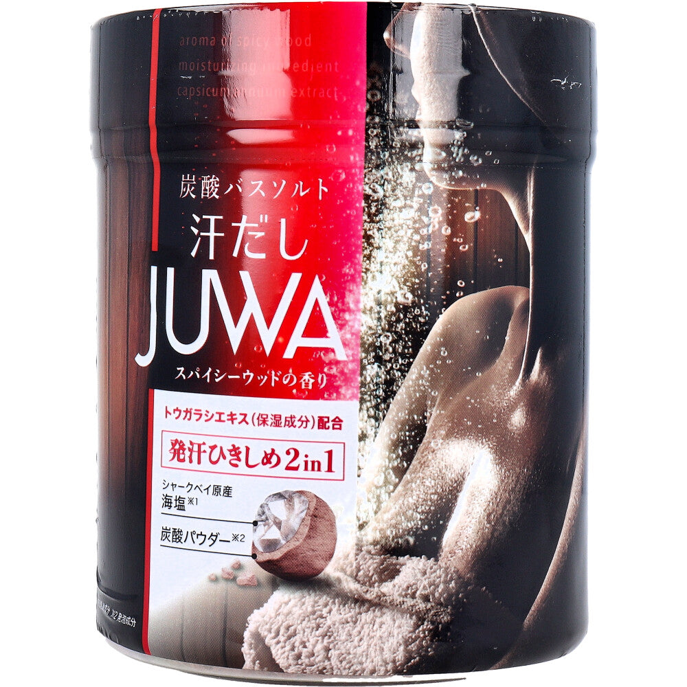 땀 흘림 JUWA 탄산 목욕 소금 매운 나무 향기 500g 1 개