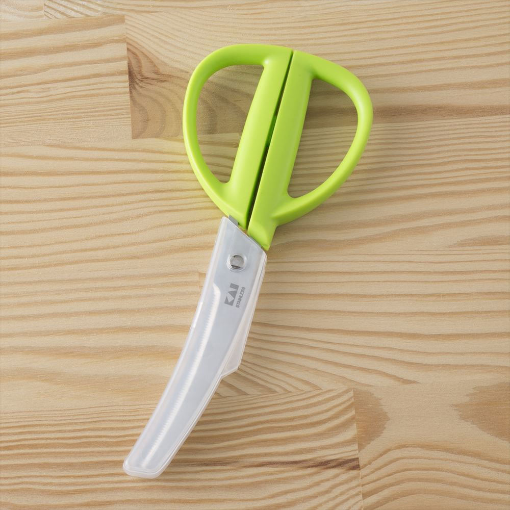 커브 키친 가위 (케이스 포함) 그린 DH-2052 1 개