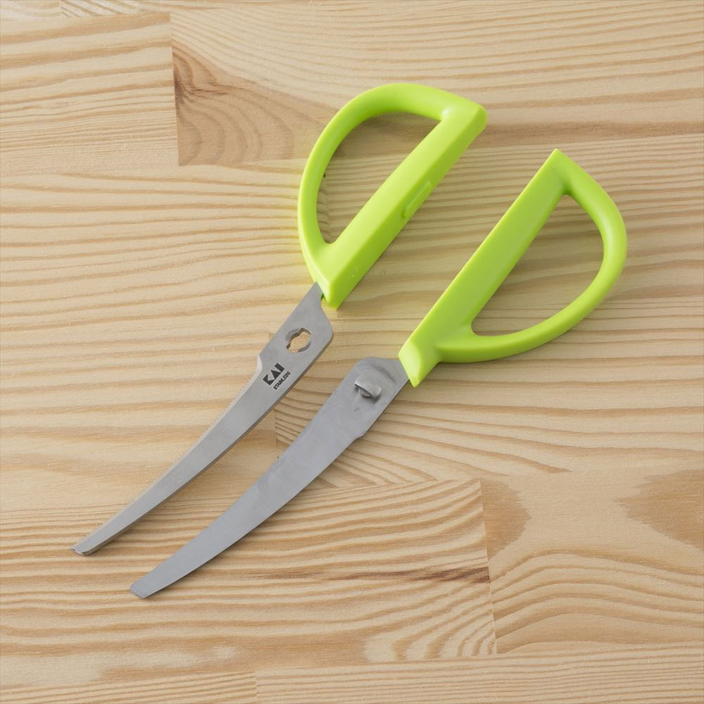 커브 키친 가위 (케이스 포함) 그린 DH-2052 1 개