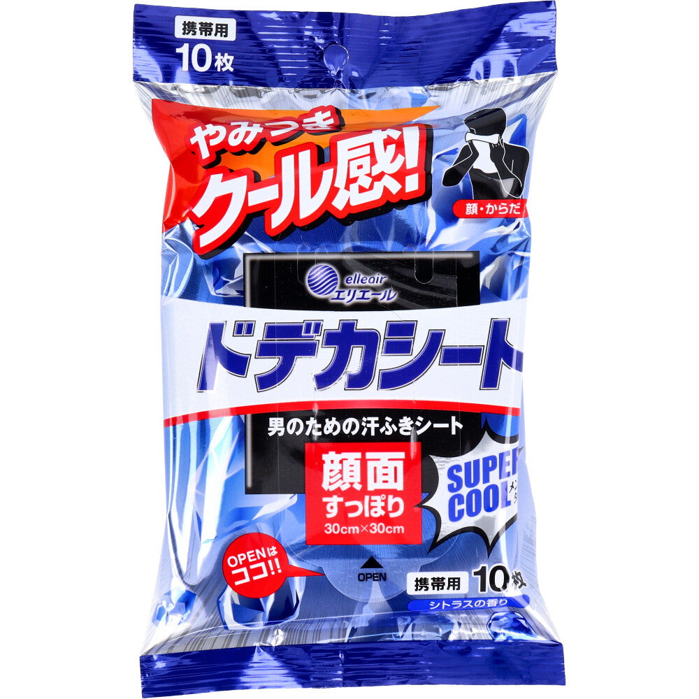 [Special offer until September 26th] Elleair Dodeca Sheet Super Cool Citrus Scent Portable 10 Sheets 1 pc