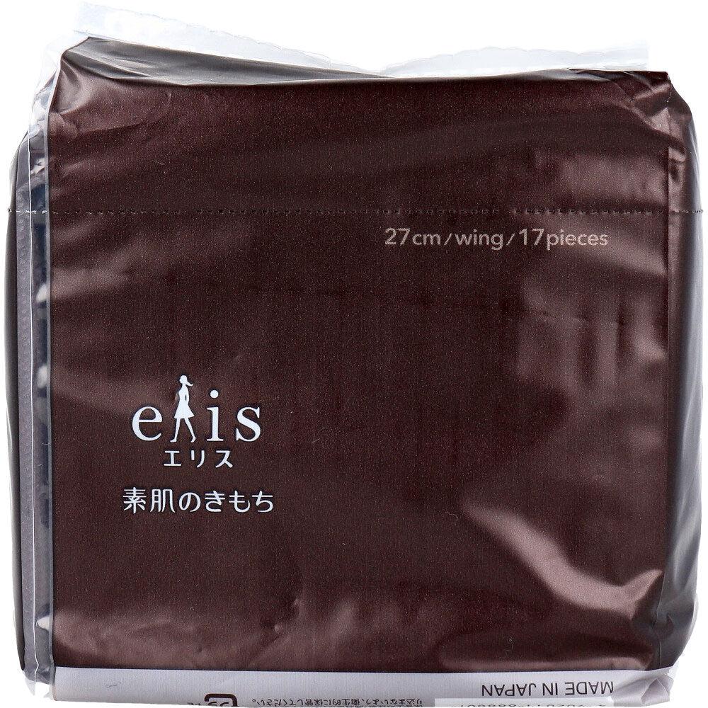 [Special offer until September 26th] Eris, Bare Skin Feeling, Super Slim, Simple Design, For Heavy Flow, Daytime Use, With Wings, 27cm, 17 Pieces, 1 pc