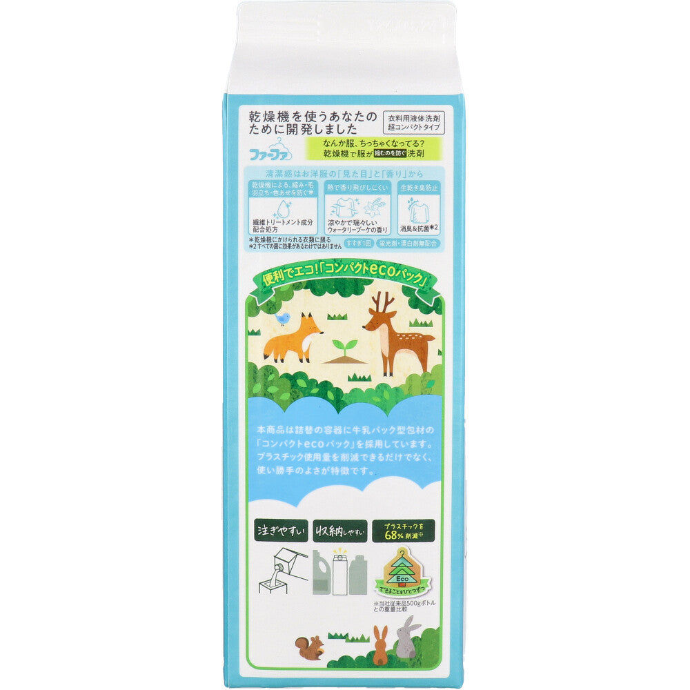 파파 건조기로 옷이 수축되는 것을 막는 세제 워터리 부케의 향기 리필용 1500g 1개