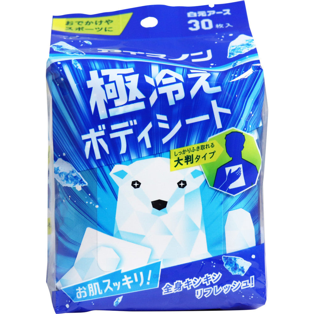 Icenon Extremely Cool Body Sheet Mint Scent 30 Sheets 1 pc