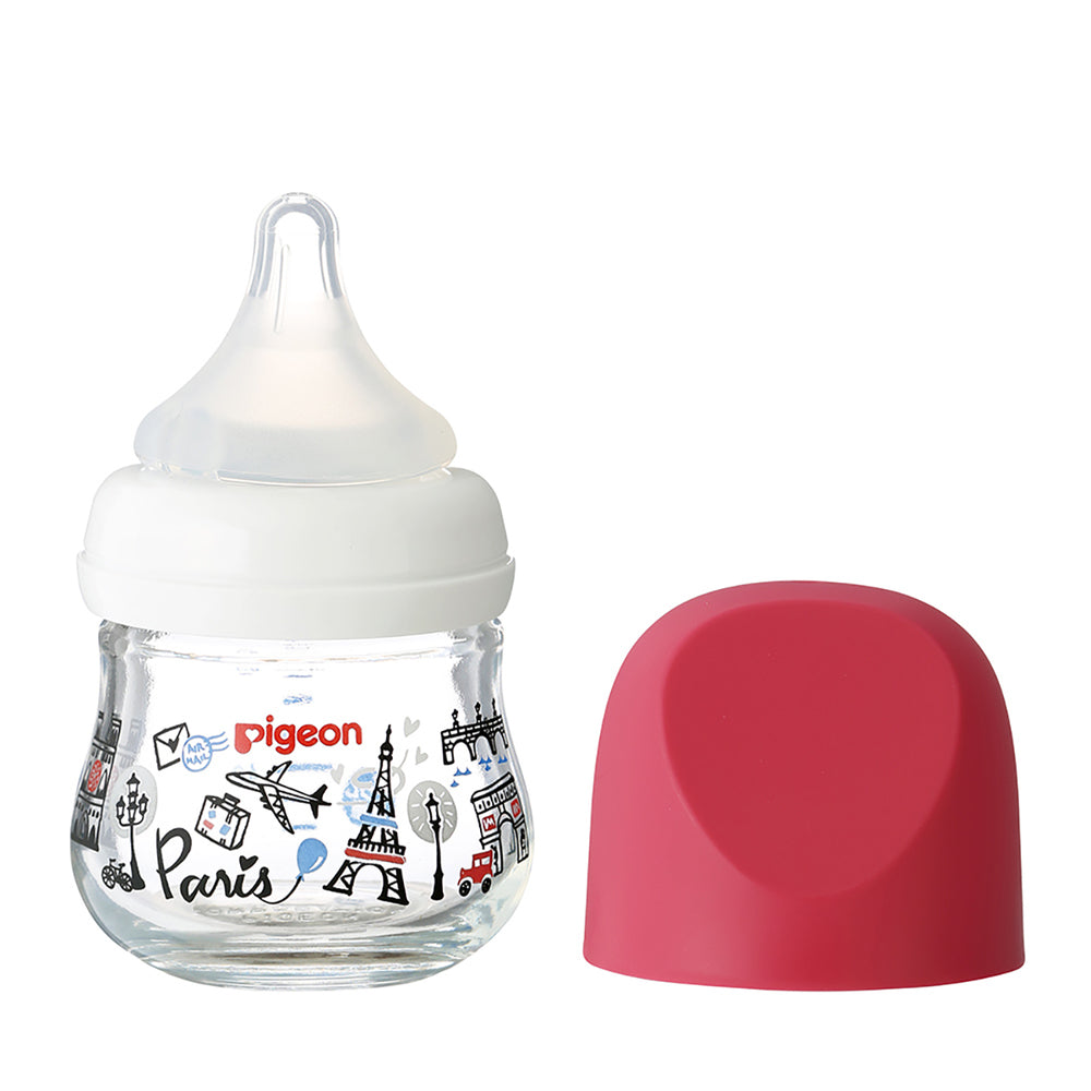 【アウトレット】ピジョン 母乳実感 哺乳びん my Precious 耐熱ガラス製 パリ 80mL 1 個