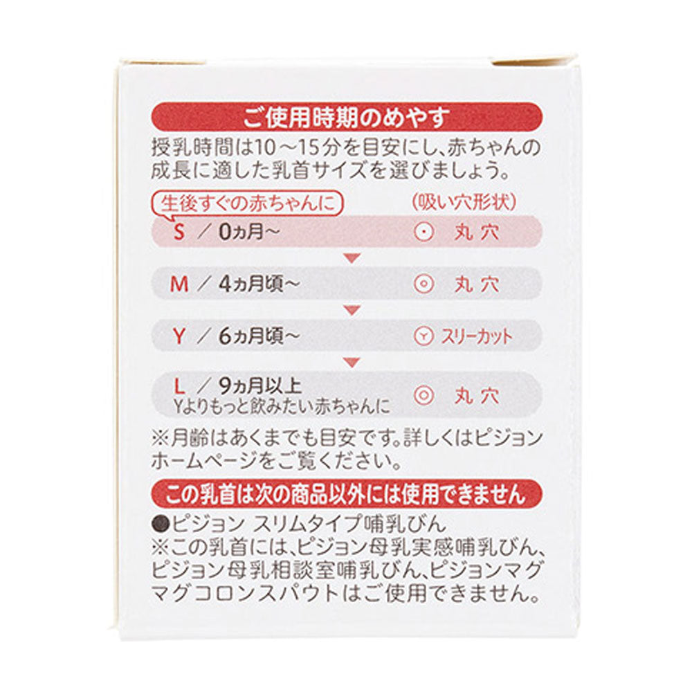 ピジョン スリムタイプ乳首 4ヵ月から Mサイズ 1個入 1 個
