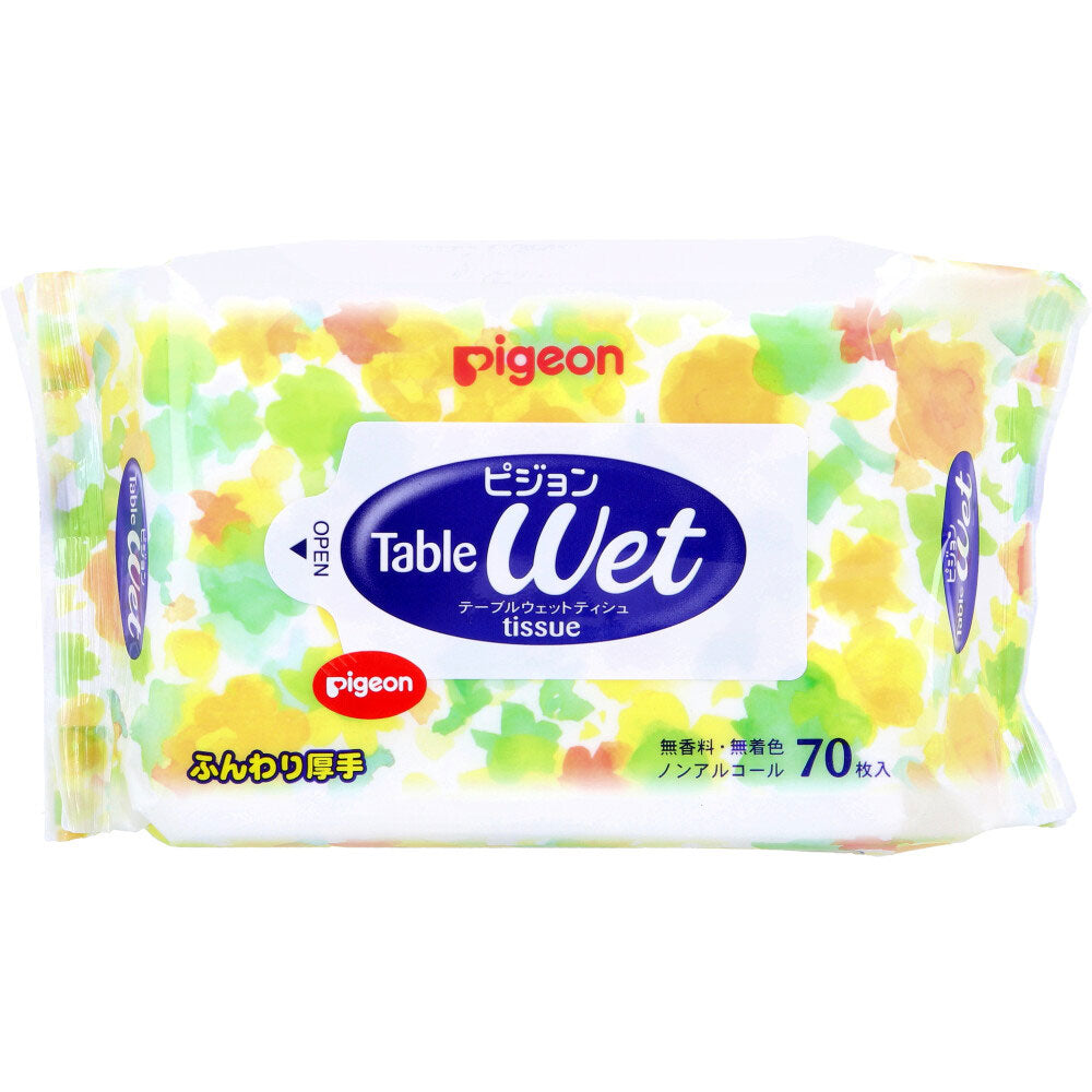 Pigeon Table Wet Wipes Refill 70 sheets 1 piece