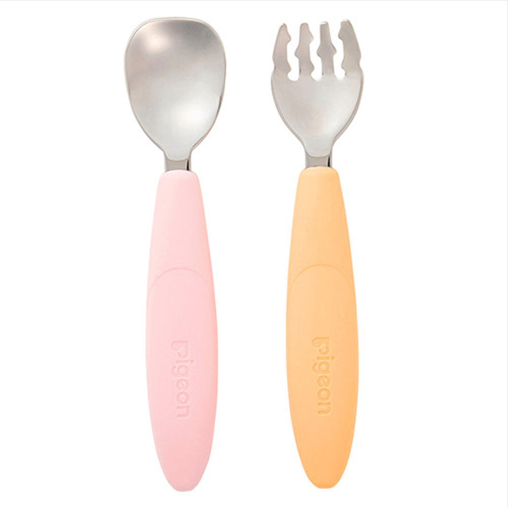 ピジョン じぶんでパクパク スプーン＆フォーク ステンレス FRUITカラー 1 個