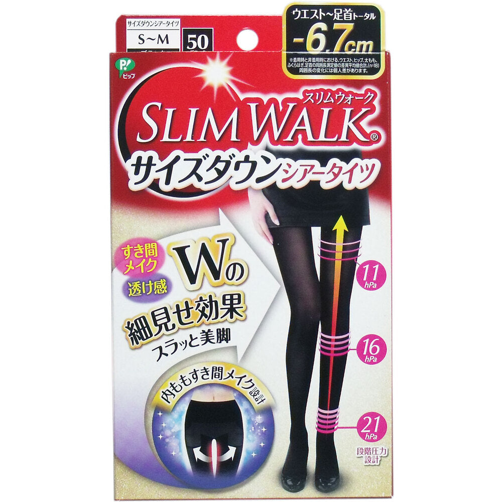 [シーズン終売]スリムウォーク サイズダウン シアータイツ ブラック S-Mサイズ 1 個