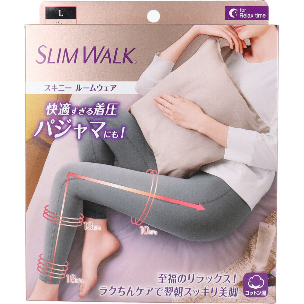 【アウトレット】スリムウォーク スキニー ルームウェア グレー Lサイズ 1 個