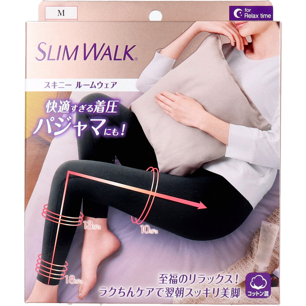スリムウォーク スキニー ルームウェア ブラック Mサイズ 1 個