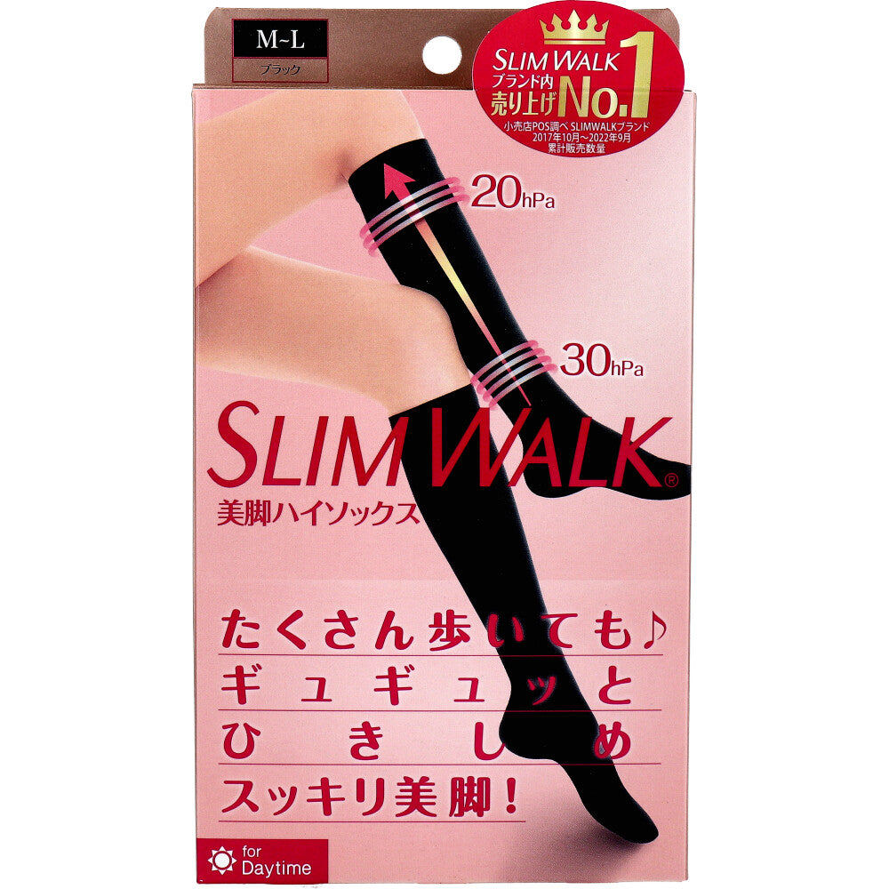 スリムウォーク 美脚ハイソックス ブラック M-L 1 個