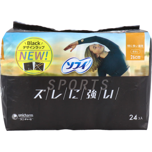 ソフィ SPORTS 特に多い昼用 26cm 羽なし 24個入 1 個