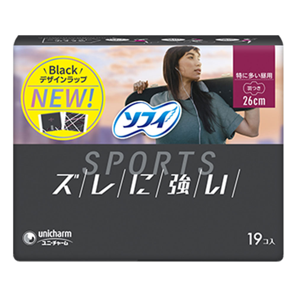 ソフィ SPORTS 特に多い昼用 26cm 羽つき 19個入 1 個